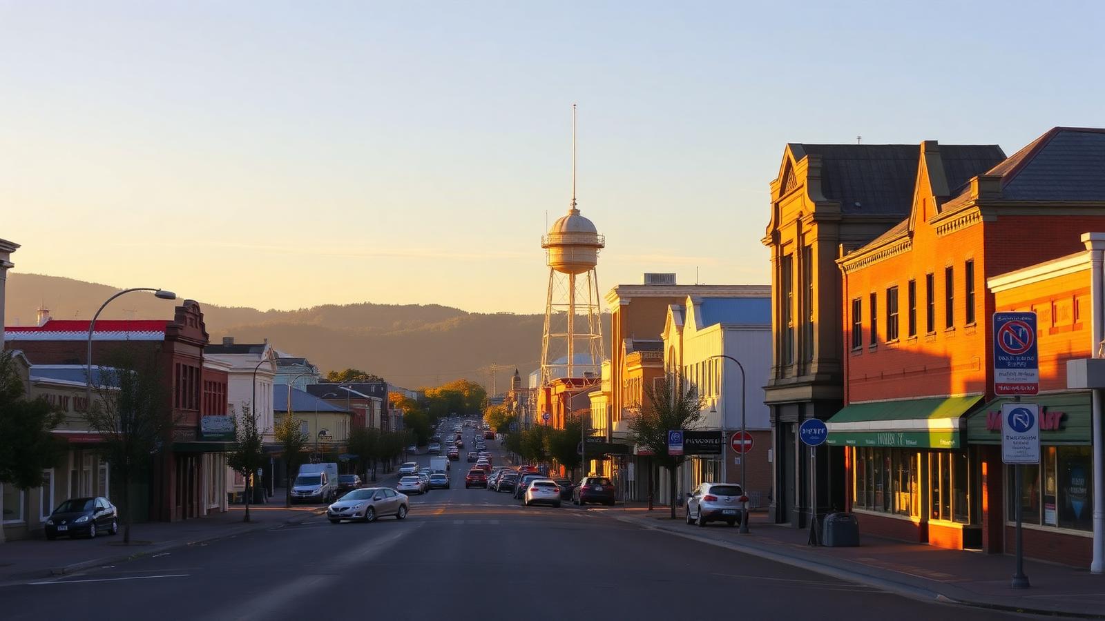 Invercargill at golden hour — the southern-city market shaped by affordability, family demographics, and the wider Southland economy.