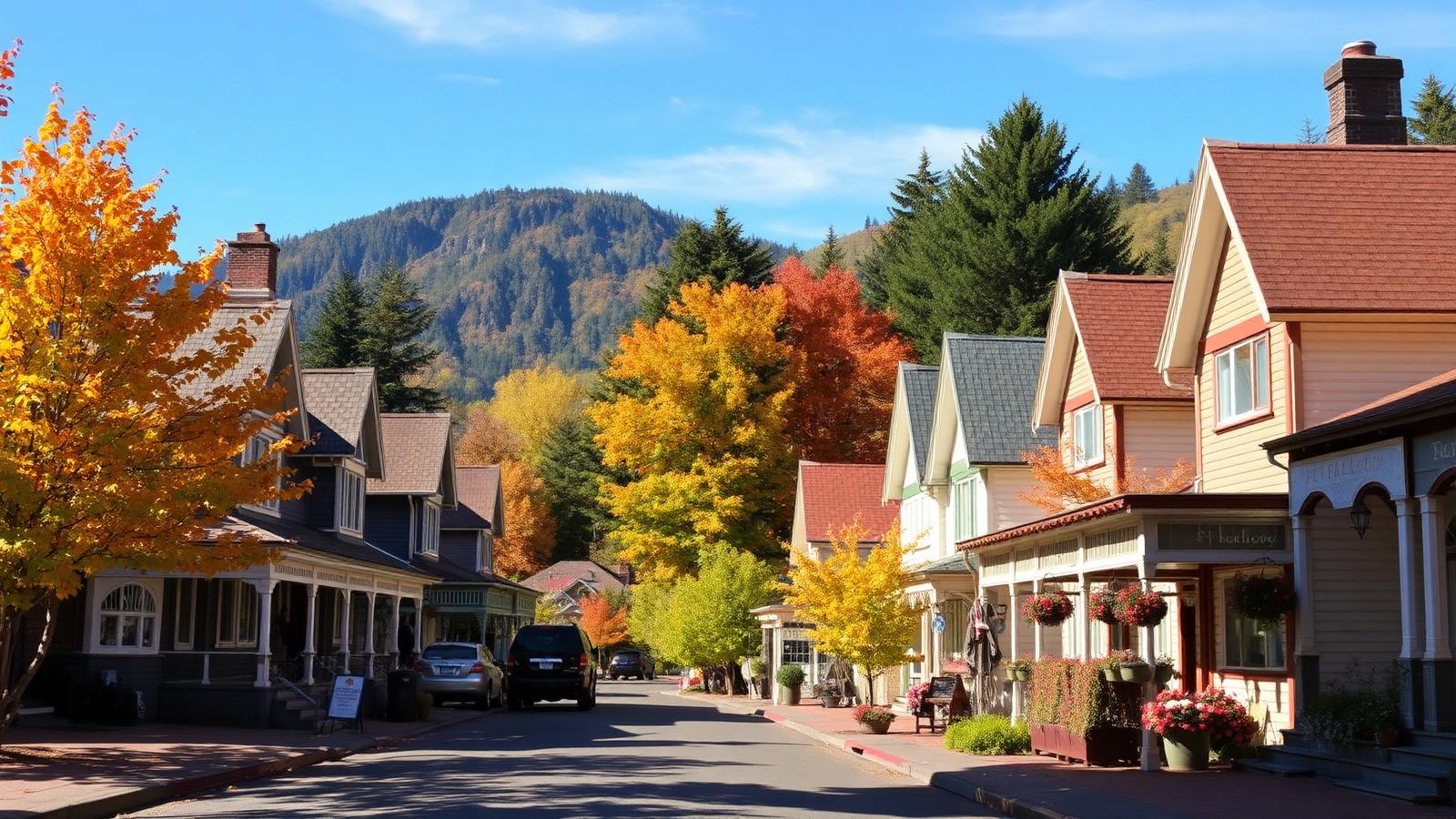 An Arrowtown heritage cottage streetscape — the character market that complements Queenstown's lakefront luxury.